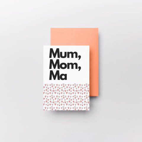 Mum, Mom, Ma Card