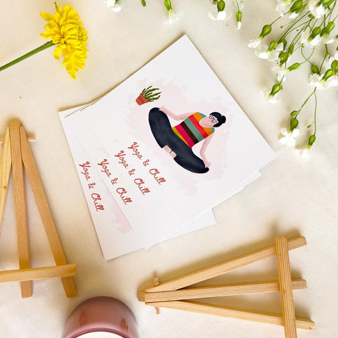Yoga & Chill Wall Art Print & Postcard