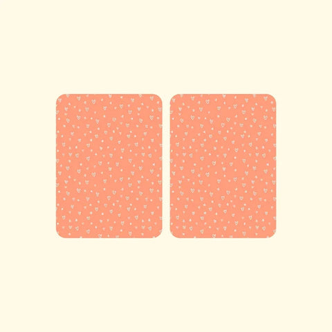 "Unique heart suit playing card with playful orange pattern"