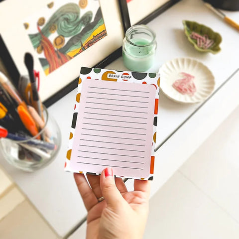 Minimalist brain dump notepad for journaling and productivity tracking
