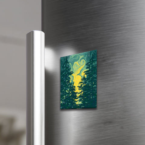 Forest Fridge Magnet Painting