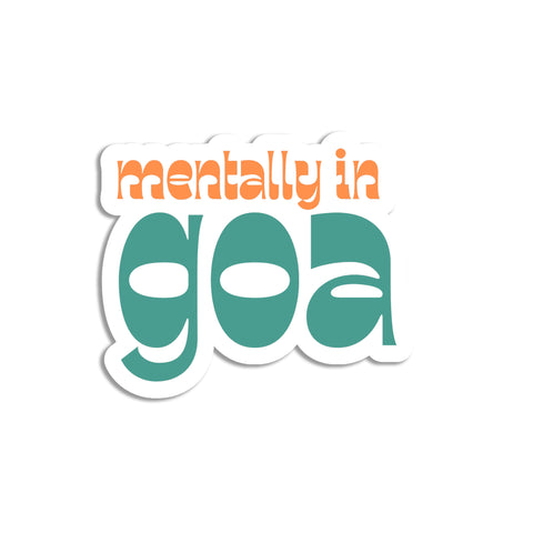 Mentally in Goa Laptop Sticker