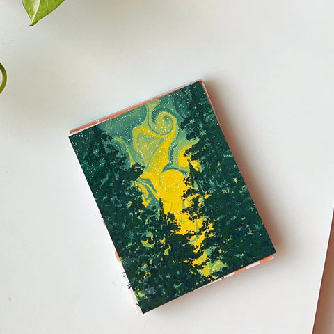 Hand-drawn forest wall print for nature lovers and home decor