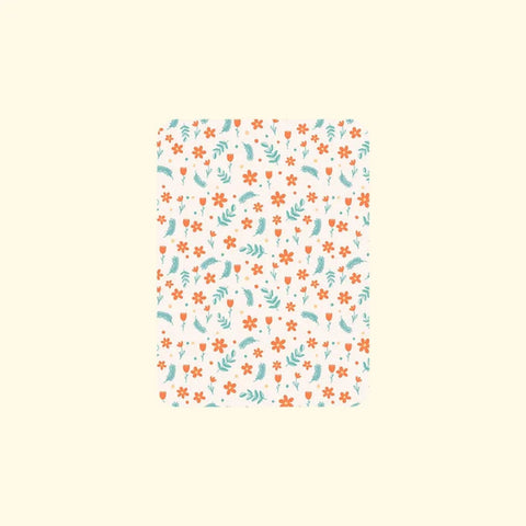 "Whimsical botanical playing cards with hand-drawn flowers"