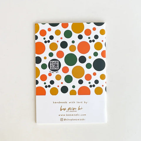 Bright and cheerful dot notebook for writing or sketching