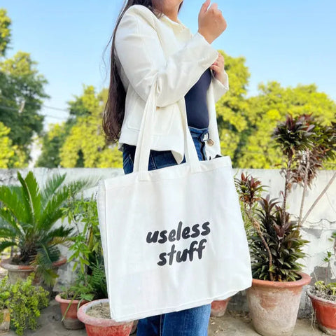 Funny cotton canvas tote bag for everyday use