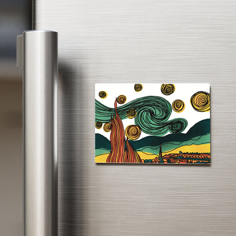 Starry Night Fridge Magnet Painting