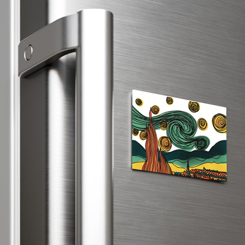 Starry Night Fridge Magnet Painting