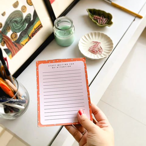 Aesthetic productivity planner notepad for organizing daily chores and tasks
