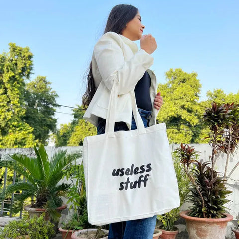 Trendy printed shopping bag made from sustainable cotton